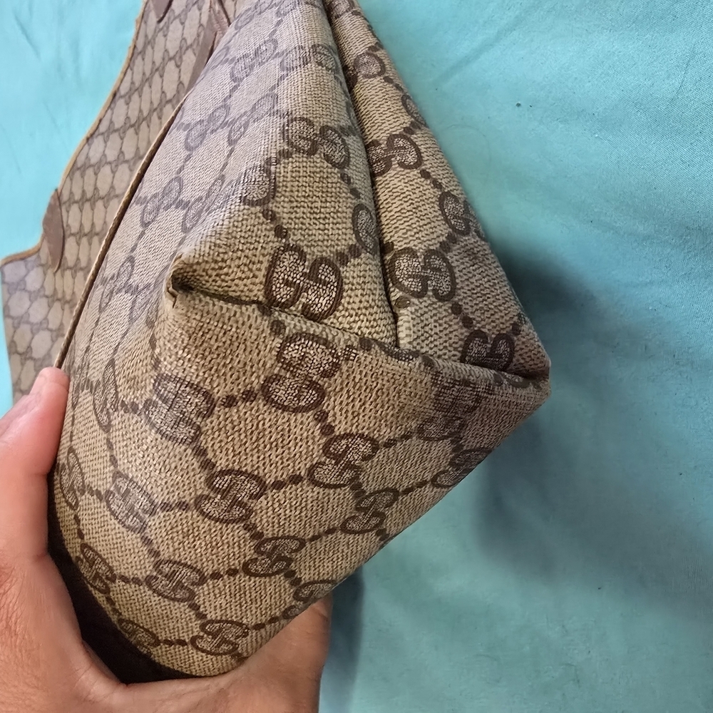 Gucci Monogram Tote Bag with Sherry Line Red and Green Straps - Picture 2 of 14